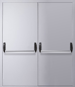 Двупольная противопожарная дверь «Антипаника» (RAL 7035)