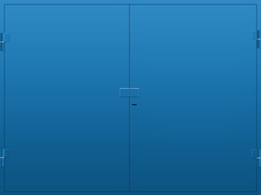 Распашные гаражные ворота RAL 5012